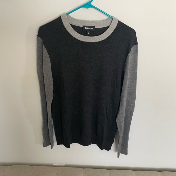 Express Black and Gray Mens Sweater - Picture 1 of 3